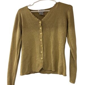 Beecher’s Brook Gold Knit Cardigan | Size S